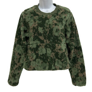 Prana Polar Escape Sweatshirt Fleece Camo Crewneck Womens Size Small